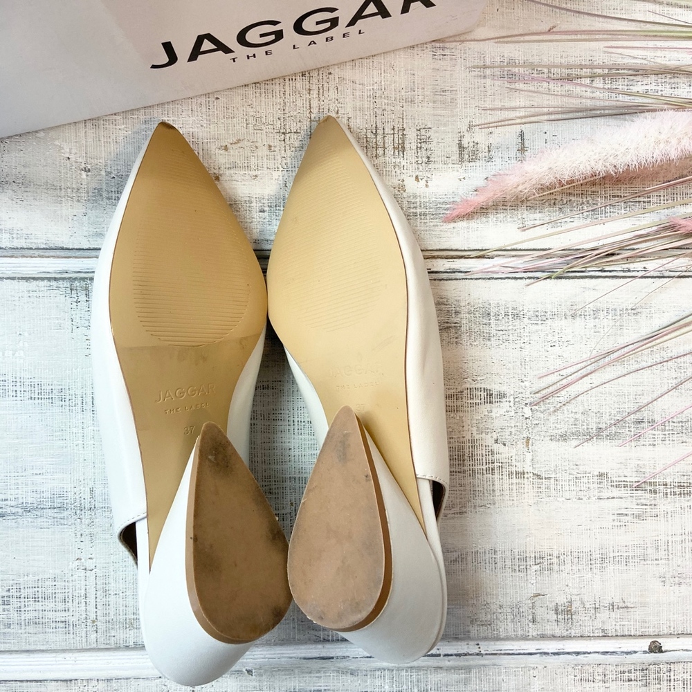 Jaggar The Label Aim Leather Slingback In Ivory - Picture 7 of 7